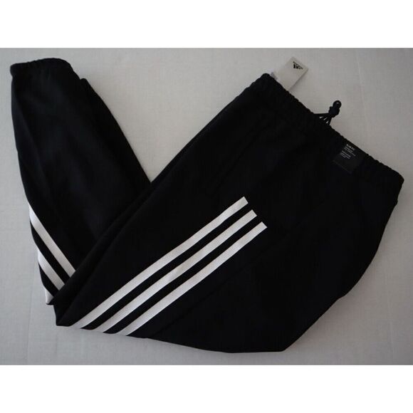 adidas IC6710 Men's Sz XL Black/White 3-Stripe Sweatpants & L/S Hoodie - Picture 10 of 16